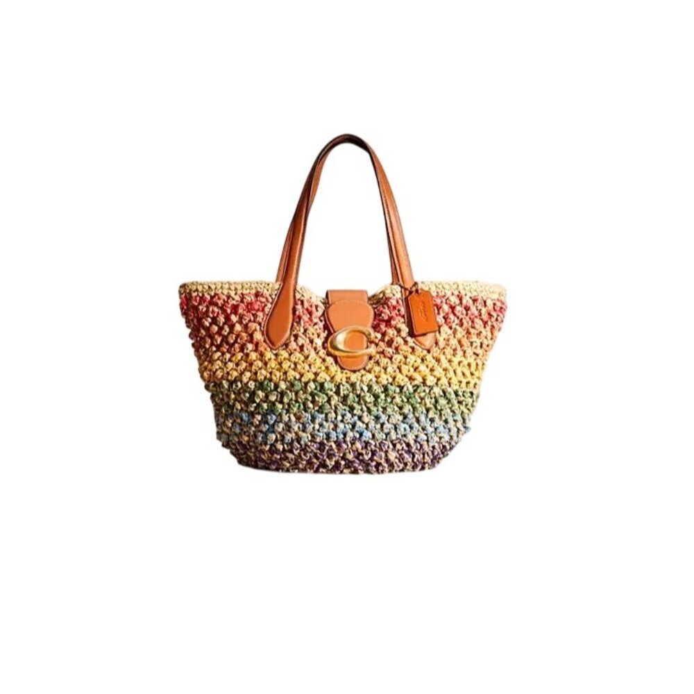 Coach Small Multi-Colored Tote never used and comes with wallet - Picture 2 of 6